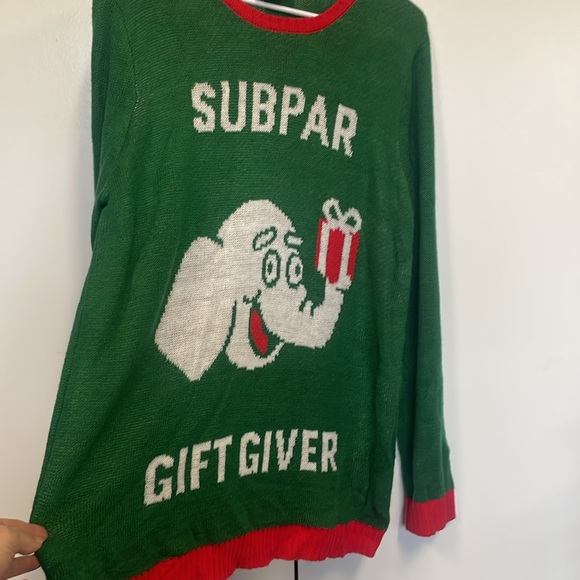 New ugly Christmas sweater. White elephant. Holiday party.  Gift.  Size large - Picture 2 of 4